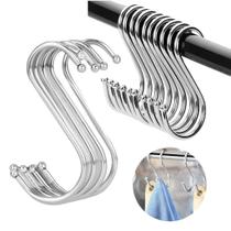 Kit 10 Ganchos Cabide Suporte Cozinha Barra Tipo S Grande OR180101