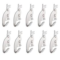 Kit 10 Ganchos De Parede Decorativo Pendurador Cromado