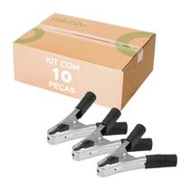 Kit 10 Garra Jacaré 100 amp Preto 11cm