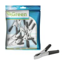 Kit 10 Garra Jacaré 50 Amp Preto 9,4cm