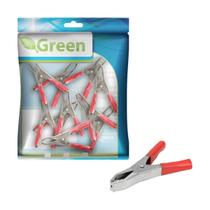 Kit 10 Garra Jacaré 50 amp Vermelho 9,4cm