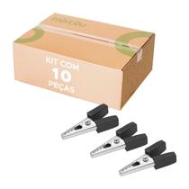 Kit 10 Garra Jacaré Jacarezinho Semi Isolada Preto (3 cm)