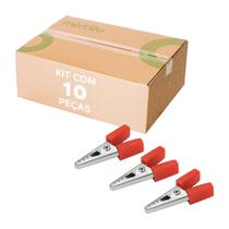 Kit 10 Garra Jacaré Jacarezinho Semi Isolada Vermelho 3 cm Kit 10 Garra Jacaré Jacarezinho Semi Isolada Vermelho 3 cm