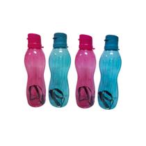 Kit 10 Garrafas de Água 500ml Rosa e Azul