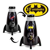 Kit 10 Garrafas de Foguete Batman para Festa Infantil e Decoração