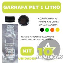 Kit 10 Garrafas PET de Luxo com Lacre - Alta Qualidade e Resistência Kit 10 Garrafas PET de Luxo com Lacre - Alta Qualidade e Resistência