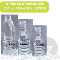 Kit 10 Garrafas PET Transparente Cristal com Tampa e Lacre. Escolha a Cor e Capacidade Ideal!