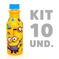 kit 10 Garrafinha de Água Infantil 500 ML Escolar Plasútil COR:Minions