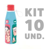 Kit 10 Garrafinha Infantil de Plástico Com Tampa Abre Fácil 530ml Plasútil