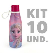 Kit 10 Garrafinha Infantil de Plástico Com Tampa Abre Fácil 530ml Plasútil