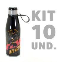 Kit 10 Garrafinha Infantil de Plástico Com Tampa Abre Fácil 530ml Plasútil
