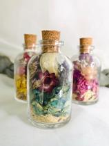 Kit 10 Garrafinhas com flores secas para lembrancinha 30ml