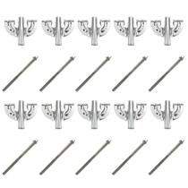 Kit 10 Garras Bumbo Cromado 12.1 + 10 Parafusos 110mm x 6mm