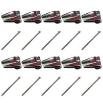 Kit 10 Garras Bumbo Cromado 12.2 + 10 Parafusos 110mm x 6mm Kit 10 Garras Bumbo Cromado 12.2 + 10 Parafusos 110mm x 6mm