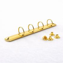 Kit 10 Garras para Fichário A4 Dourada com 4 Argolas Tipo D Encadernação e Planner