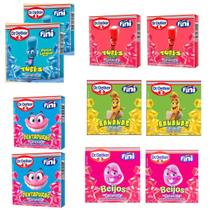 Kit 10 Gelatinas Dr. Oetker Sortidas 20g Beijos, Banana, Dentadura, Pinta Língua e Azedinhos Kit 10 Gelatinas Dr. Oetker Sortidas 20g Beijos, Banana, Dentadura, Pinta Língua e Azedinhos