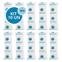 Kit 10 Gelo Gel Bolsa Artificial Reutilizável Flexível Compressa 45g