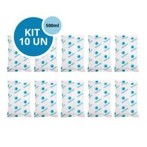 Kit 10 Gelo Gel Bolsa Artificial Reutilizável Flexível Compressa 500g