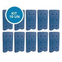 Kit 10 Gelo Placa Gel Artificial Reutilizável Rígido 750ml