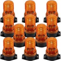 Kit 10 Giroflex Sinalizador Led Bivolt 9 a 30v Amarelo ambar Kit 10 Giroflex Sinalizador Led Bivolt 9 a 30v Amarelo ambar