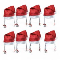 Kit 10 Gorros Mamãe Noel Fantasia Natalino Touca Natal 38Cm