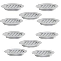 Kit 10 Grade De Ventilacao Redonda 13x13 Para Encaixe 10x10