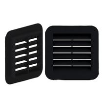 Kit 10 Grades Ventilação 13x13cm Preta Encaixe 10x10 Quali