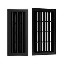 Kit 10 Grades Ventilação Retangular 30x13cm Preta Resisten