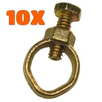 Kit 10 Grampo de Aterramento Conector Terra para Haste de 1/2 até 5/8 Simples