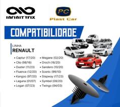 Kit 10 Grampo Fixador Do Parabarro Dianteiro Renault Clio-P100