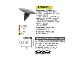 Kit 10 Grampo Fixador Do Parabarro Dianteiro Renault Clio-P100