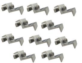 Kit 10 Grampo Painel Placa Solar Presilha Fixador Terminal Universal