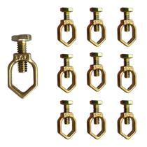 Kit 10 Grampo Reforçado Conector para Haste Aterramento 1/2