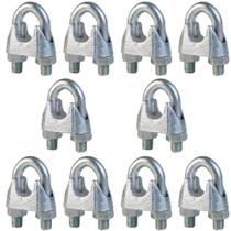 Kit 10 Grampos Crobs Galvanizado Para Cabos De Aços 3/4''