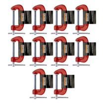 Kit 10 Grampos Tipo C Marceneiro Carpinteiro Leve 2 Polegadas