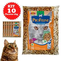 Kit 10 Granulado de Madeira PróFeline 2Kg