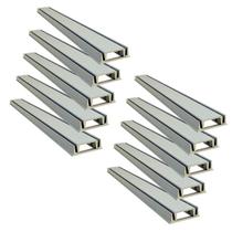 Kit 10 Grelha Linear Invisível com Caixilho Bege 100x8cm