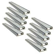 Kit 10 Grelha Linear Invisível Com Caixilho Bege 100x8cm