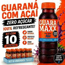 Kit 10 Guaraná Açaí Guara Maxx Zero 250ml Zero Açúcar Econômico Kit 10 Guaraná Açaí Guara Maxx Zero 250ml Zero Açúcar Econômico