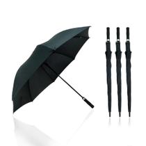 Kit 10 Guarda Chuva Portaria Automático Grande Reforçado l Hastes de Fibra de Vidro 6220 Preto