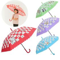 Kit 10 Guarda Chuvas Infantil Automático Leve c/ Apito Sombrinha Personagens Fofos Sortidos p/ Menina e Menino