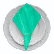 Kit 10 Guardanapos de Mesa Posta 30cm X 30cm Com Anel Jacquard Adamascado Kit 10 Guardanapos de Mesa Posta 30cm X 30cm Com Anel Jacquard Adamascado