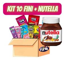 Kit 10 Guloseimas Fini + Nutella Sabores Variados Kit Bala de Gelatina 15g e 17g e Nutella 140g Kit 10 Guloseimas Fini + Nutella Sabores Variados Kit Bala de Gelatina 15g e 17g e Nutella 140g