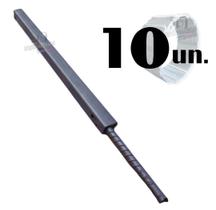 Kit 10 Haste para concertina 30cm galvanizada vergalhão