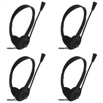 Kit 10 Headsets High Tone Newlink HS302 Call Center Preto