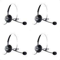 Kit 10 Headsets Oex HS101 RJ09 Call Center Preto