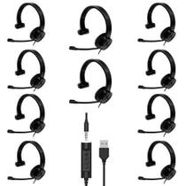 Kit 10 Headsets Usb Agem Ahx3000 Evo Mono Cancelador Ruído