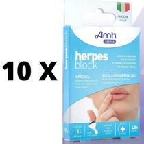 Kit 10 Herpes Block - Adesivos Naturais Para Herpes Labial