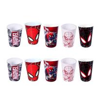Kit 10 Homem Aranha 320 ml Lembrancinhas Festa Infantil Aniversário Colecionável Reutilizável Resistente