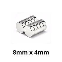 Kit 10 Imã Neodímio Disco Magnético N35 12 x 4 mm Super Forte Potente Redondo